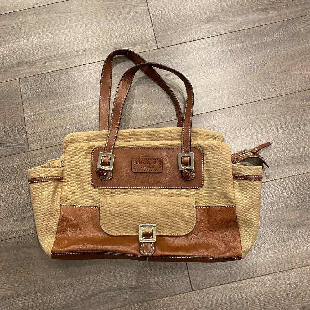 Kate Spade | Leather & Canvas Bag
